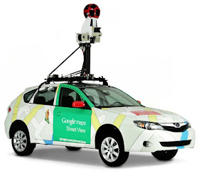 Google Streetview car with camera atop